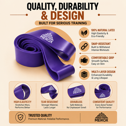 Merox™ Pull Up Resistance Bands Set, 5 Heavy Duty Stretch Bands