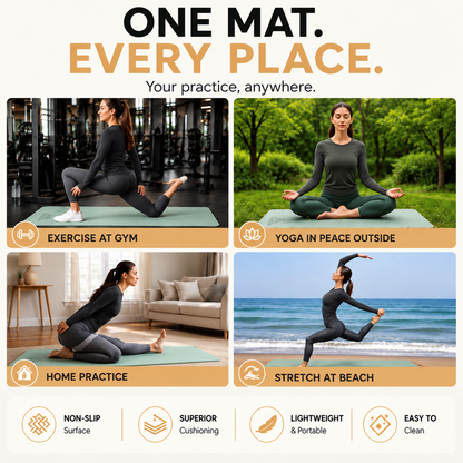 Merox™ Anti-Slip Yoga Mat 8mm TPE Exercise Mat