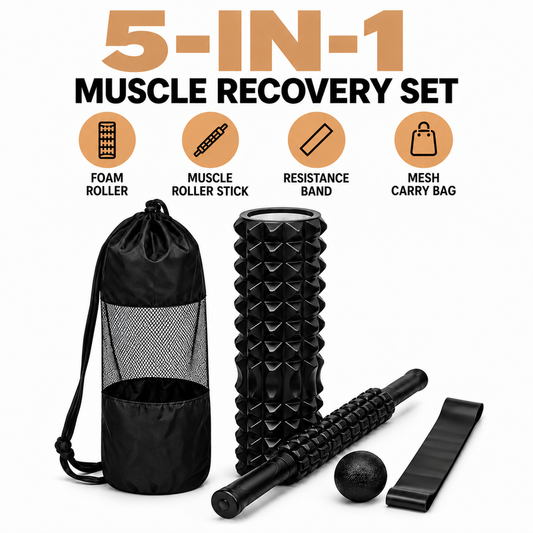 Merox™ Gym Fitness – Foam Roller Set, 5 in 1